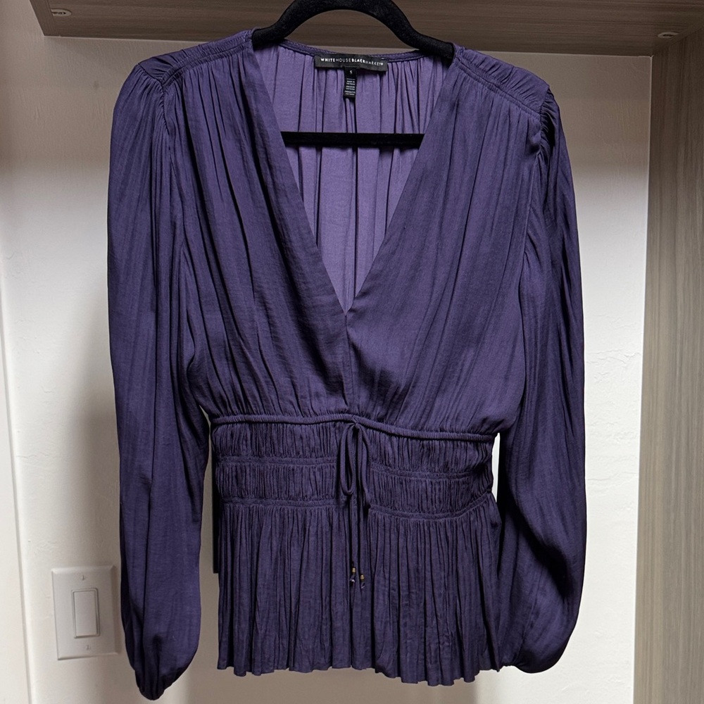 White House Black Market Deep Purple Blouse